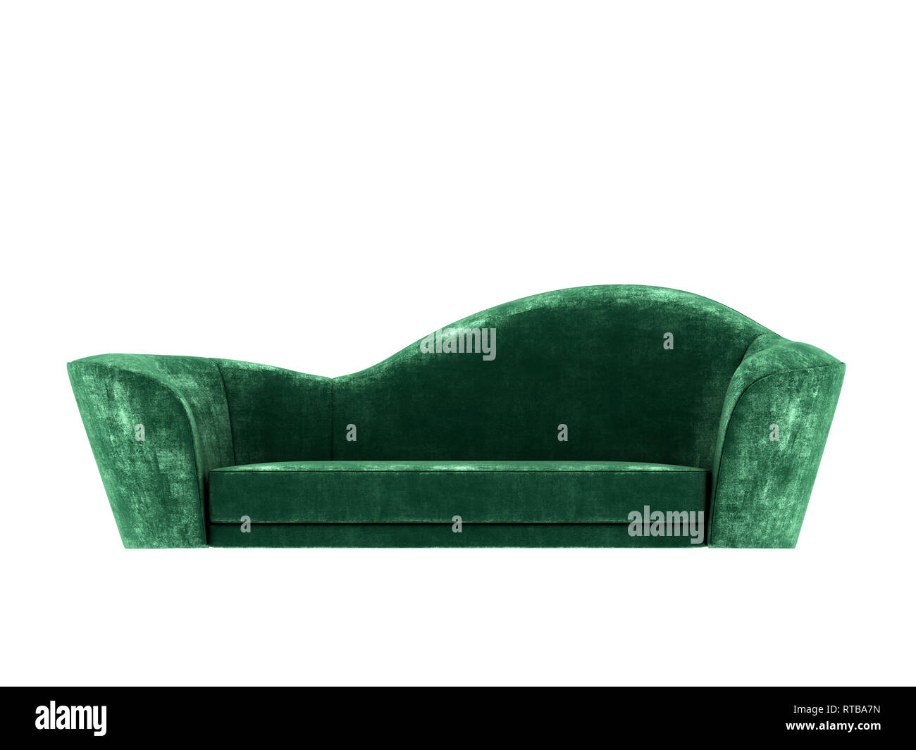 3d render of green sofa Stock Photo