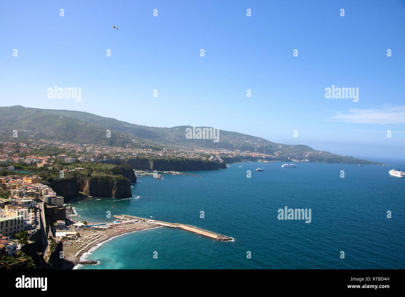 landscape of Sorrento and sorrentina peninsula in Campania, Italy Stock Photo