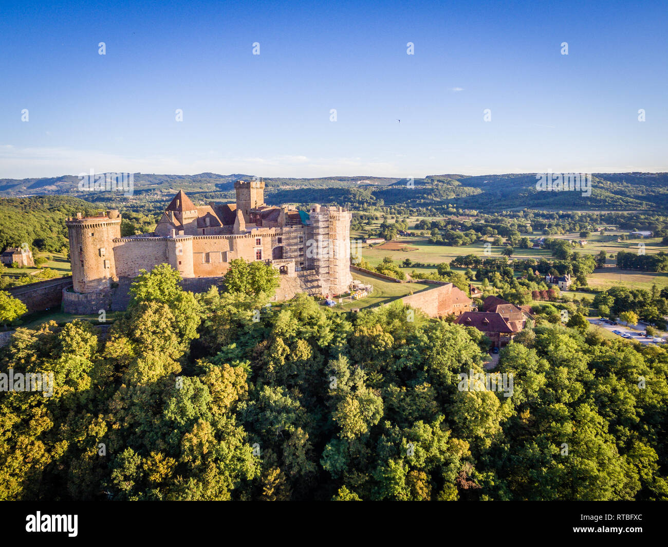 Castelnau castle in Dordogne valley in France Stock Photo