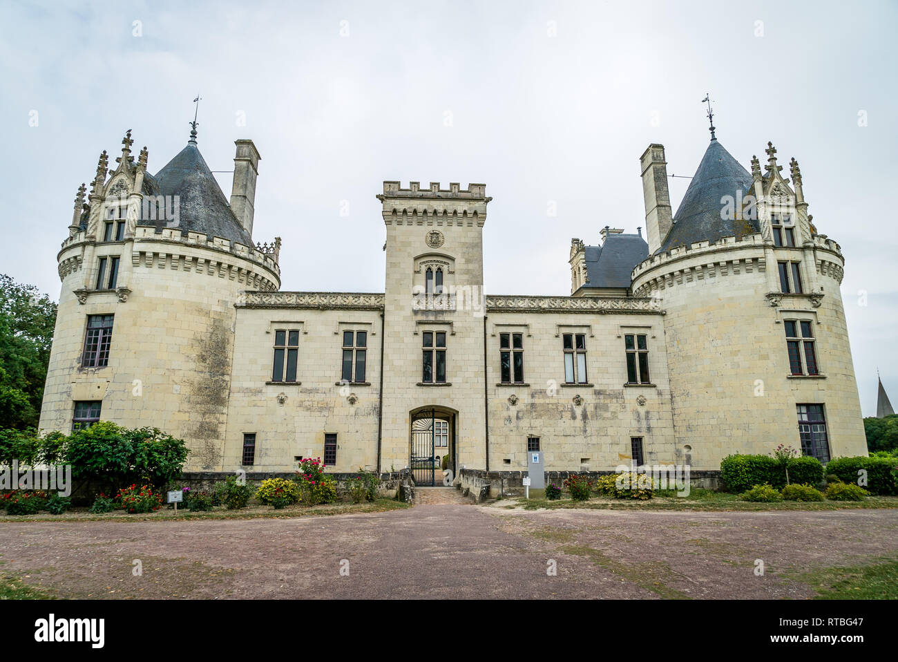 BrezÃ© castle middle age and renaissance in Pays de la Loire in France Stock Photo