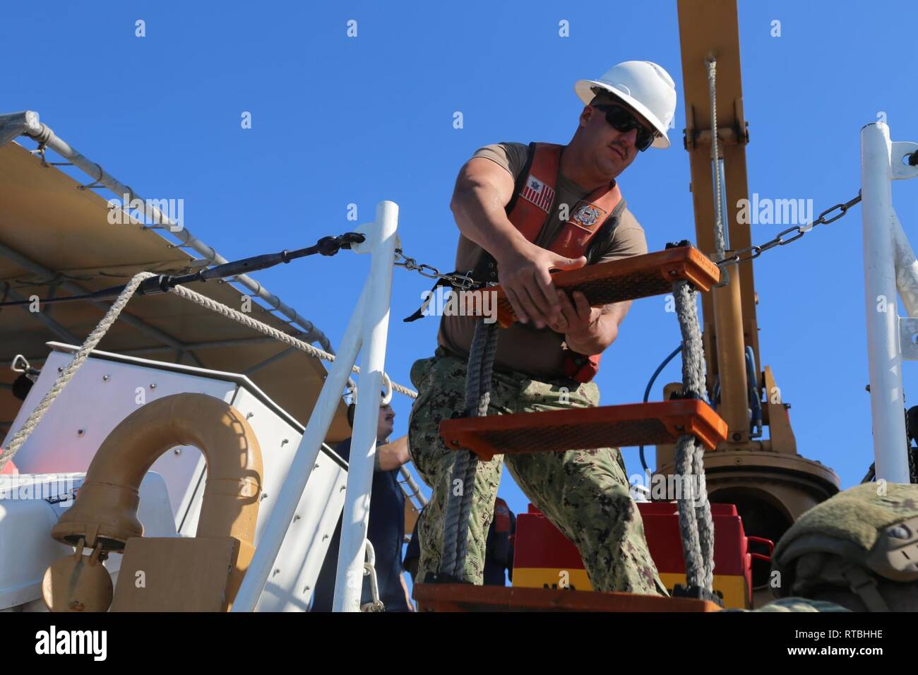 ARABIAN GULF (Feb. 07, 2019) U.S. Coast Guard Boatswain's Mate 2nd