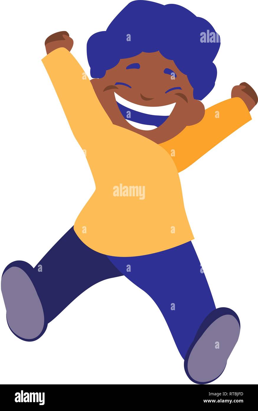 happy black boy celebrating vector illustration design Stock Vector ...
