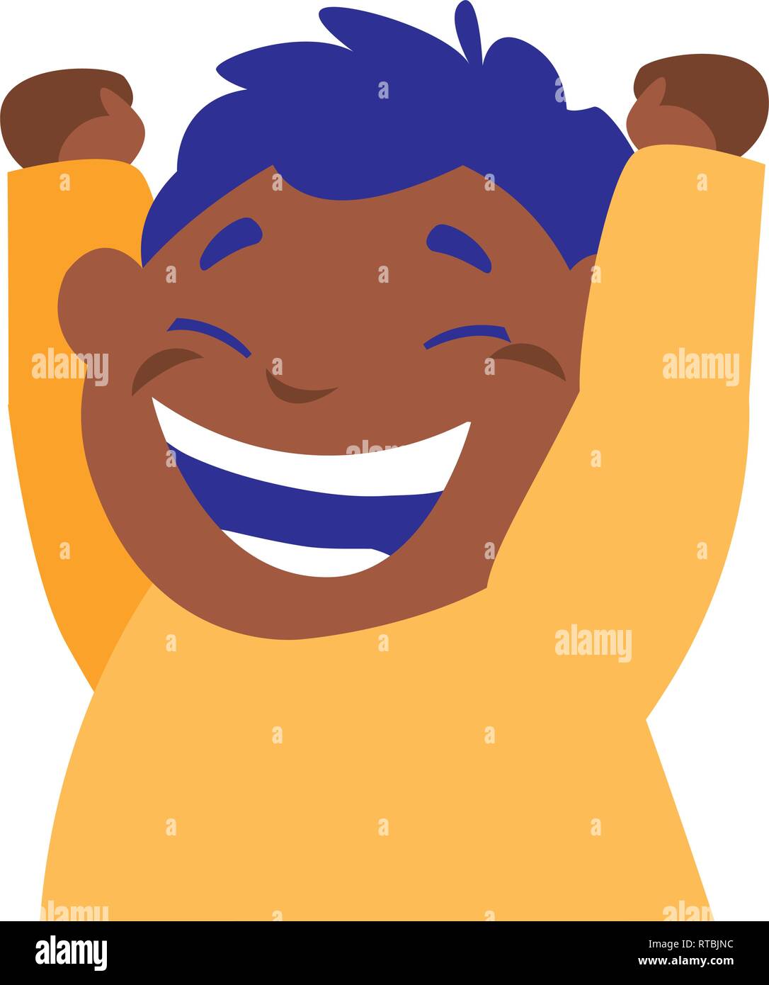 happy black boy celebrating vector illustration design Stock Vector ...
