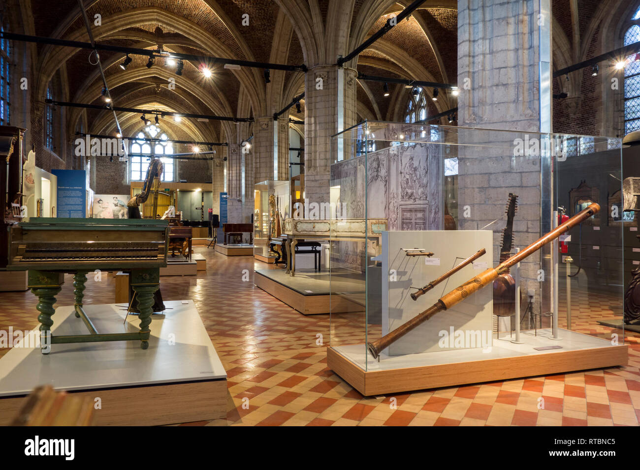 Vleeshuis / Butcher's Hall / Meat House, former guildhall now museum about musical instruments in Antwerp, Belgium Stock Photo