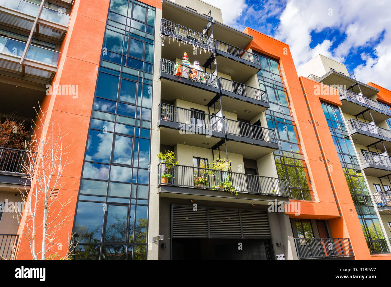 Residential multifamily modern building, San Jose, California Stock