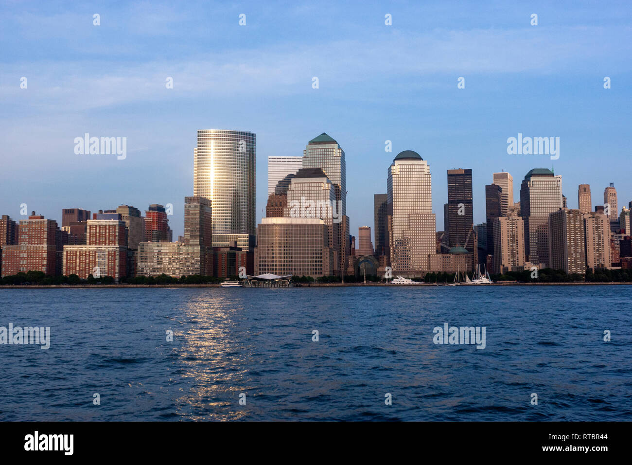 Manhattan skyline from Hudson river, New York USA Stock Photo - Alamy