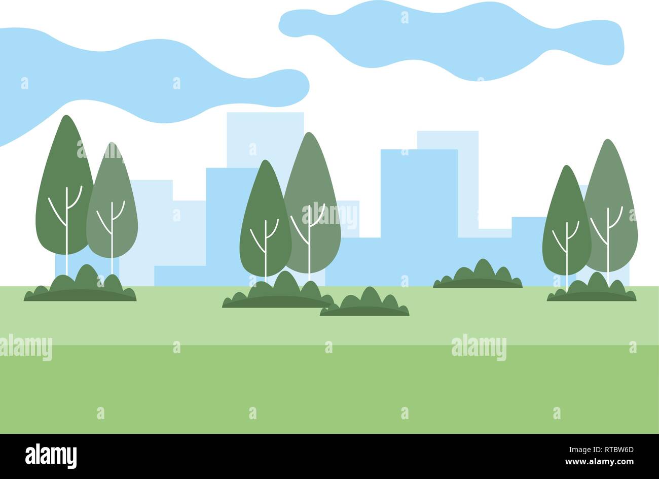 park and cityscape Stock Vector Image & Art - Alamy