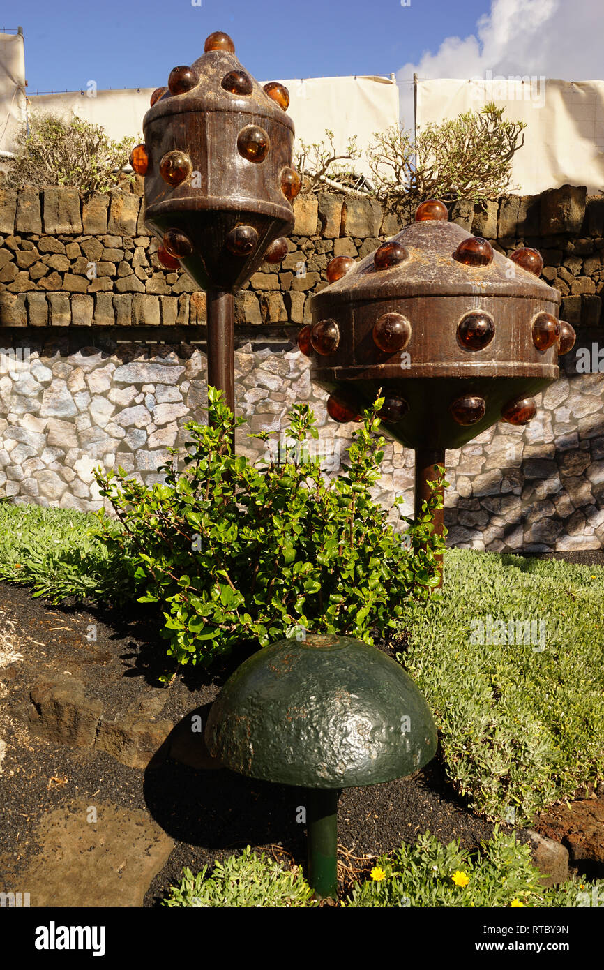 Jameos del Agua, im Lavafeld des Monte Corona, geschaffen von César Manrique, Lanzarote, Kanarische Inseln, Spanien Stock Photo