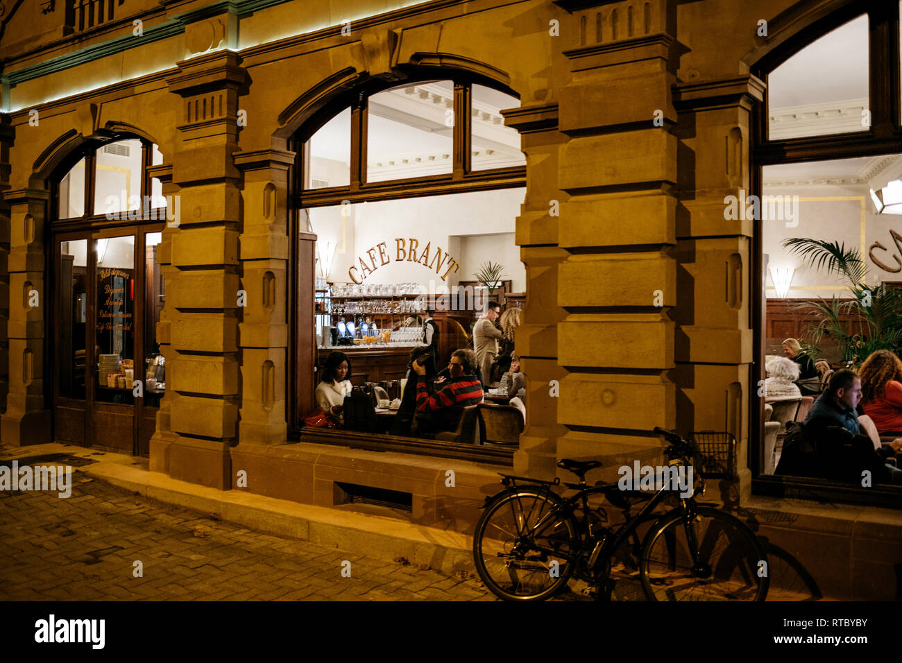 Strasbourg street restaurant terrace hi-res stock photography and