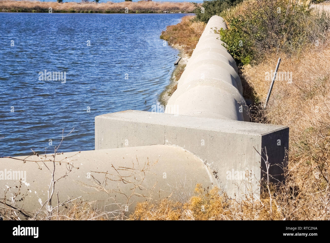 Cement pipe, near the Sunnyvale Water Pollution Control Plant, San Francisco Bay Area, Sunnyvale