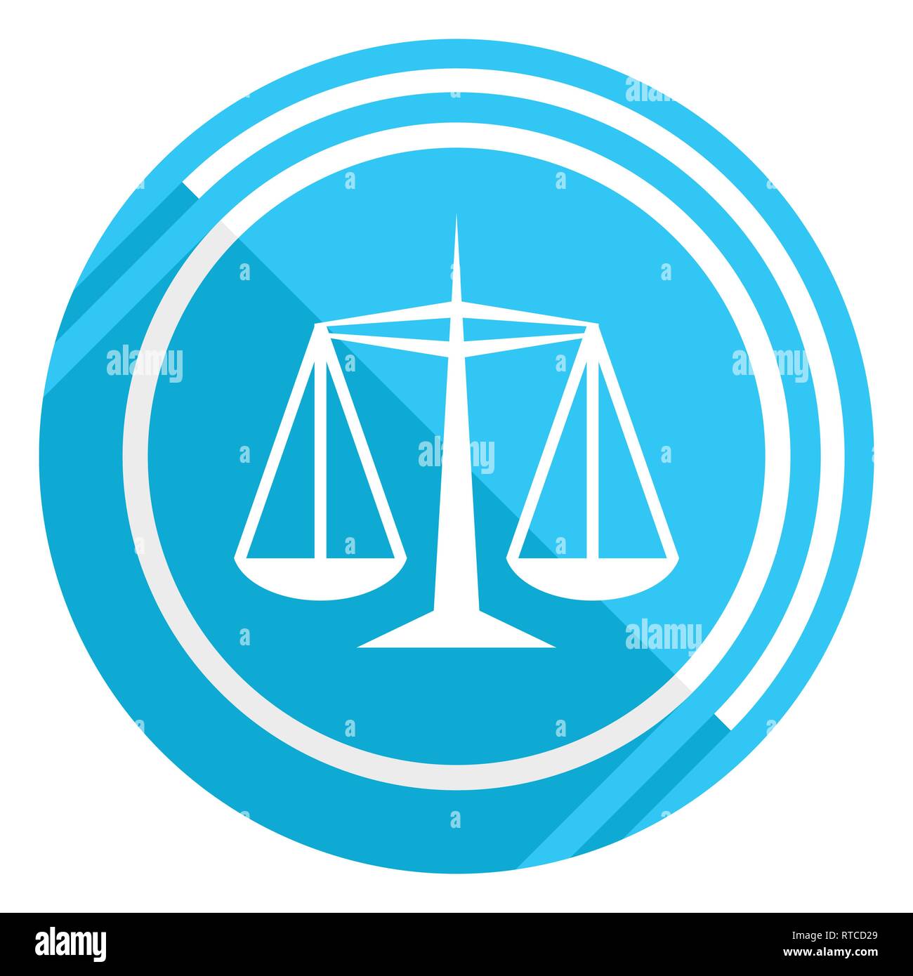 Justice flat design blue web icon, easy to edit vector illustration for ...