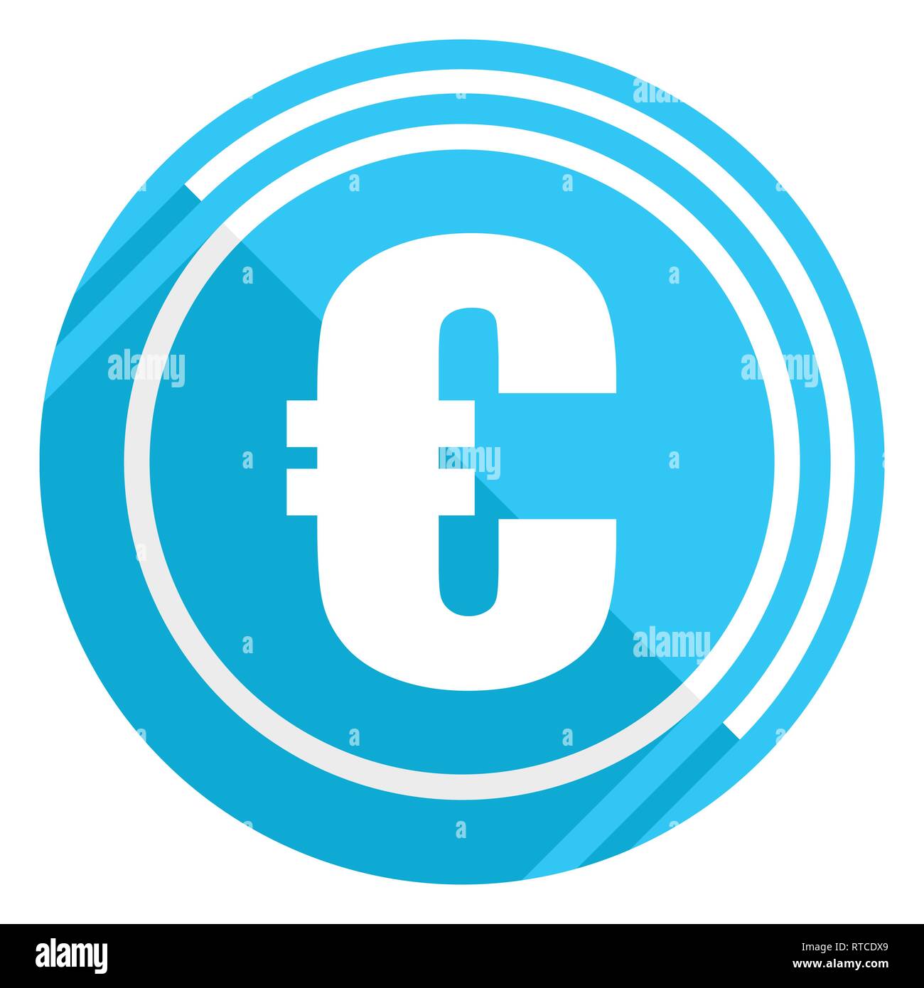 Blue sign cent symbol icon hi-res stock photography and images - Alamy