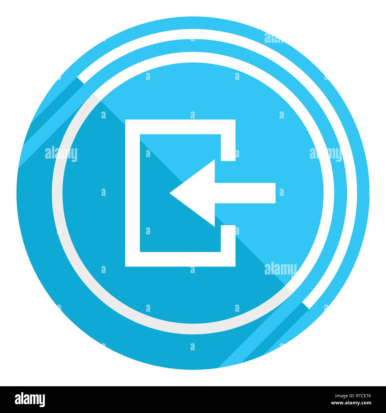 Enter flat design blue web icon, easy to edit vector illustration for ...