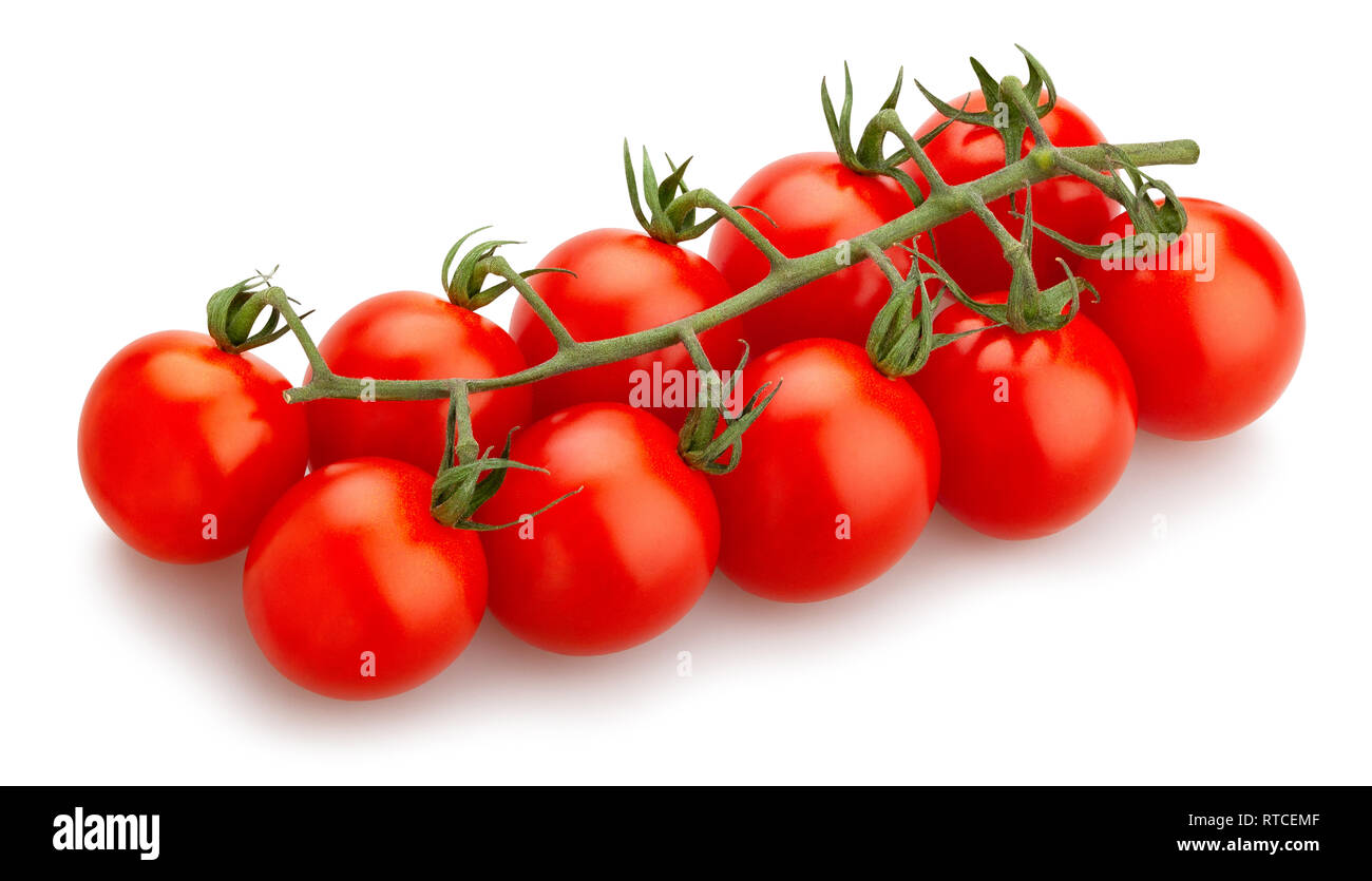 cherry tomato path isolated Stock Photo