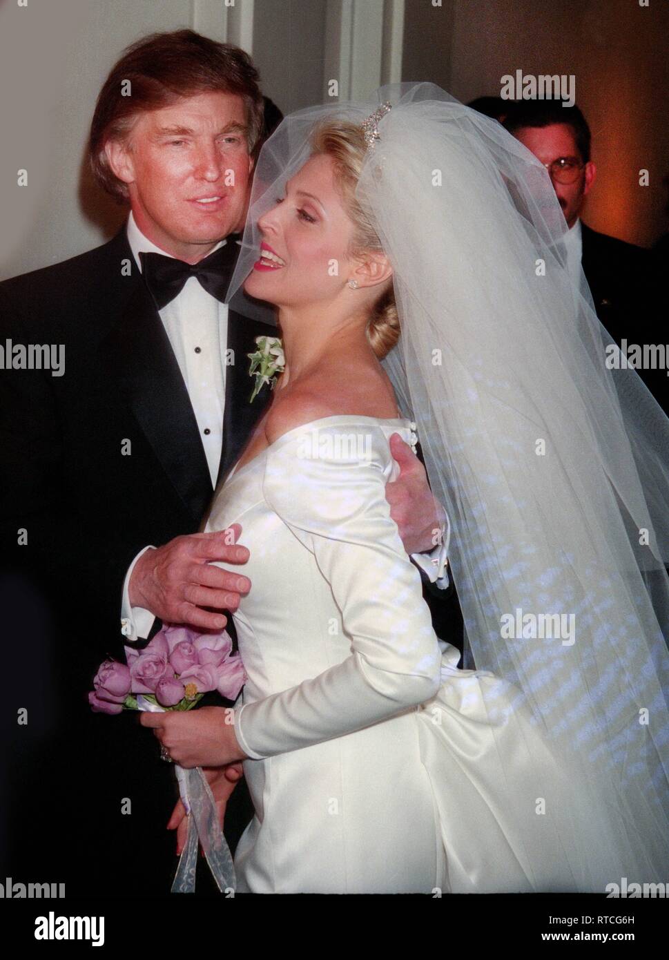 Donald Trump and Marla Maples wedding 1993-Matt Calamari in background  Photo By John Barrett/PHOTOlink Stock Photo - Alamy