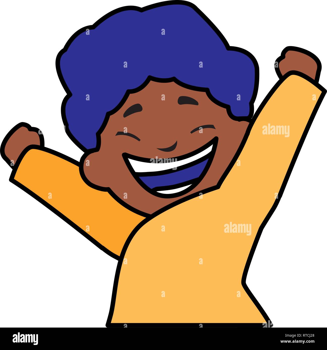 happy black boy celebrating vector illustration design Stock Vector ...