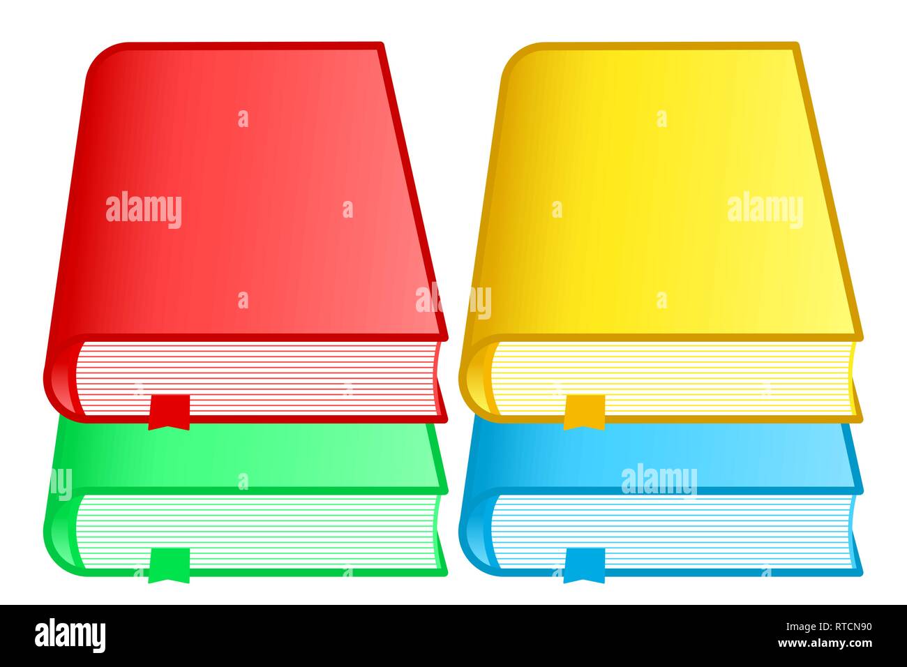 Illustration of the book icon set Stock Vector Image & Art - Alamy