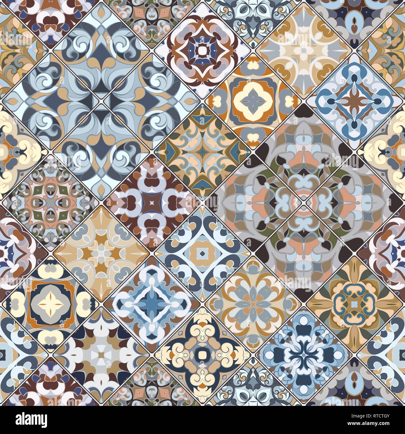 Tiles wreath Stock Vector Images - Alamy