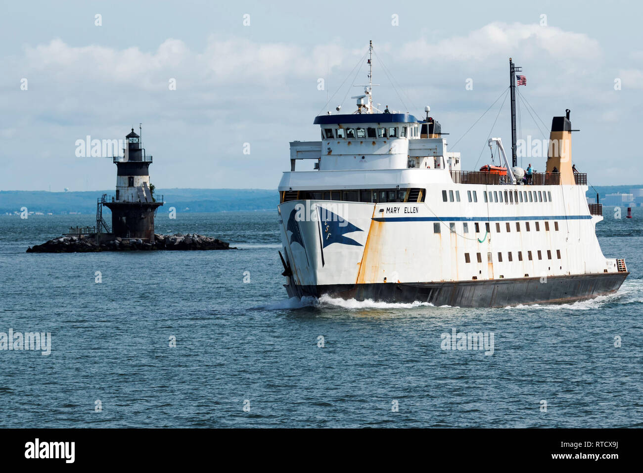 Orient Point, New York, USA 27 July 2017 The Mary Ellen ferry ship