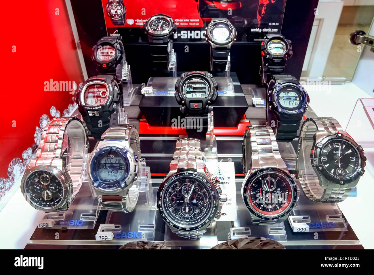 Johannesburg, South Africa July 05 2011 Watches on display in a
