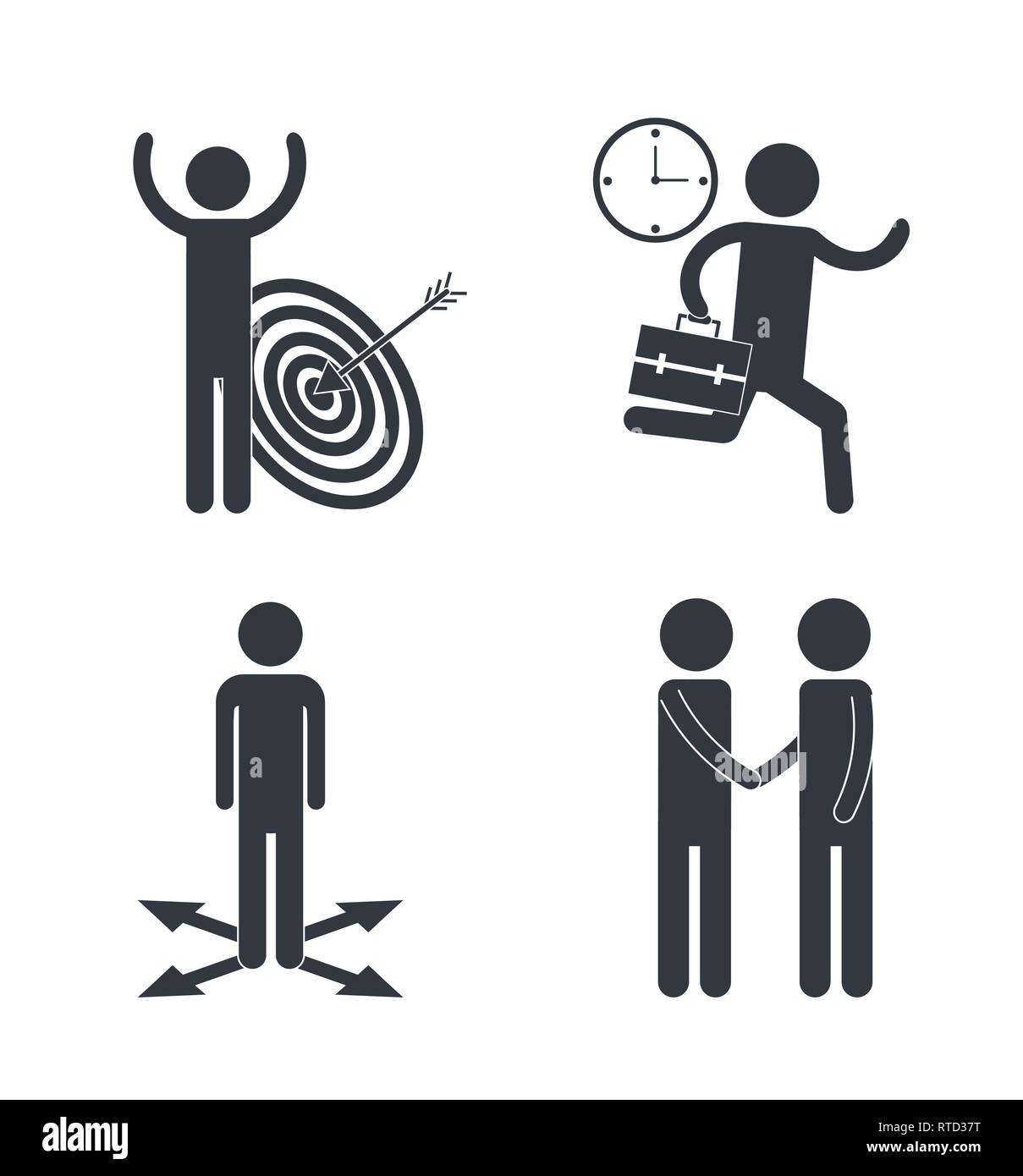 set pictogram business group and teamwork Stock Vector Image & Art - Alamy