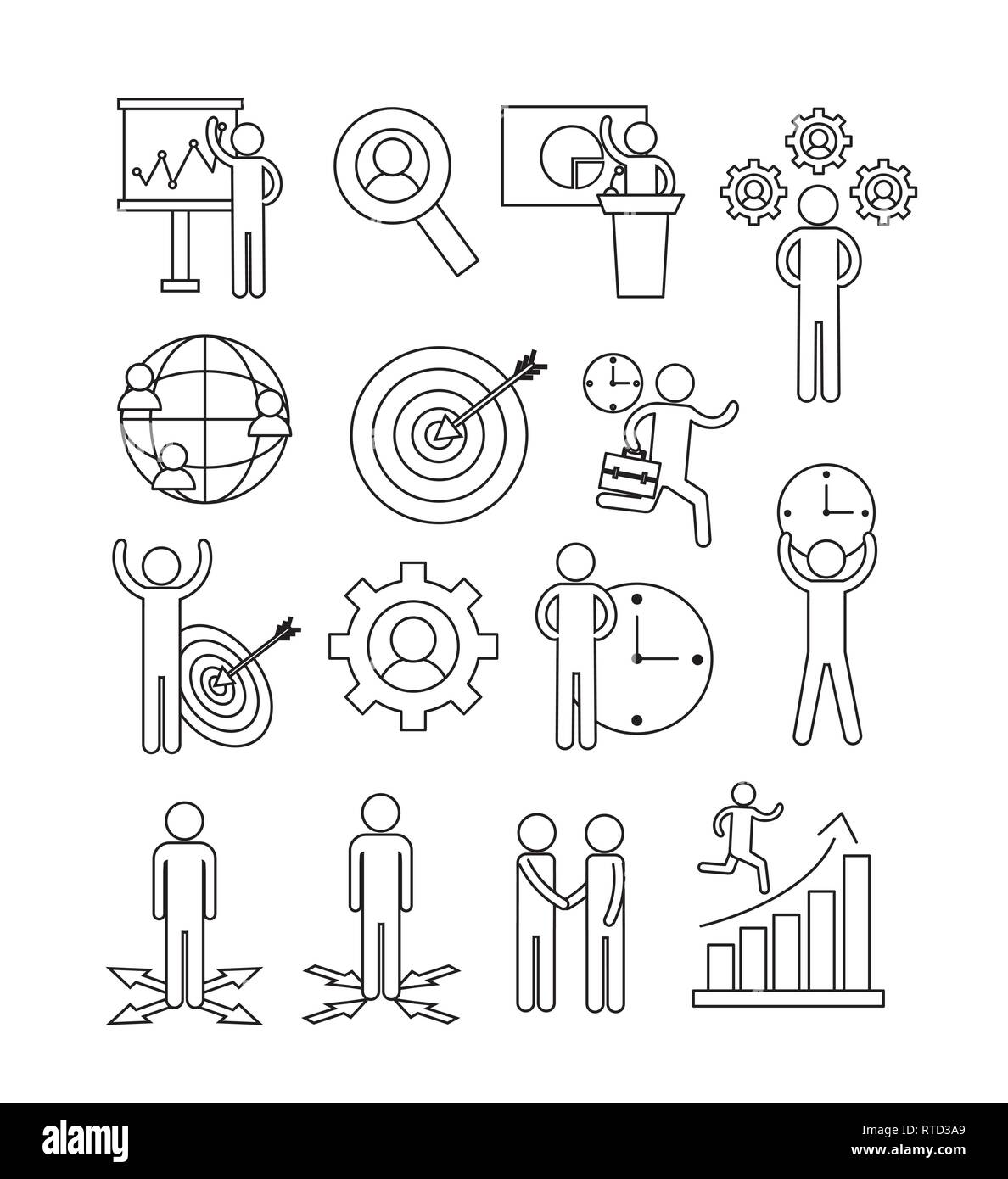 set business teamwork with office strategy Stock Vector Image & Art - Alamy