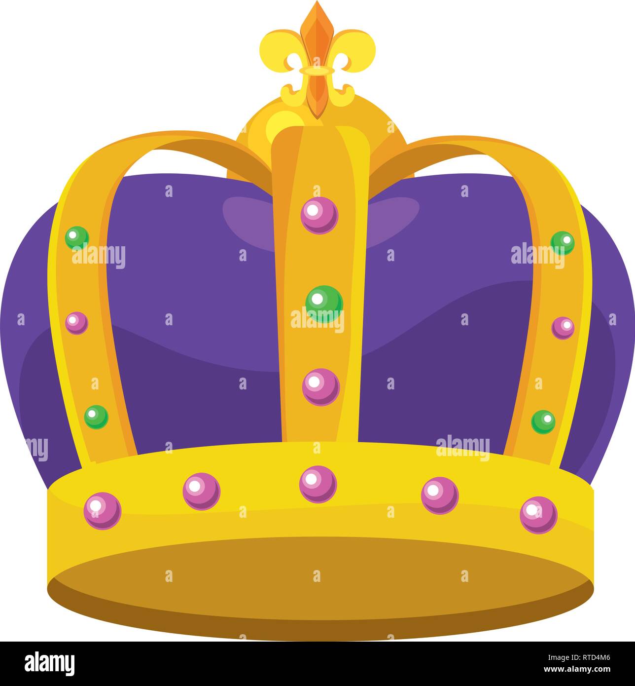 bejeweled crown icon Stock Vector