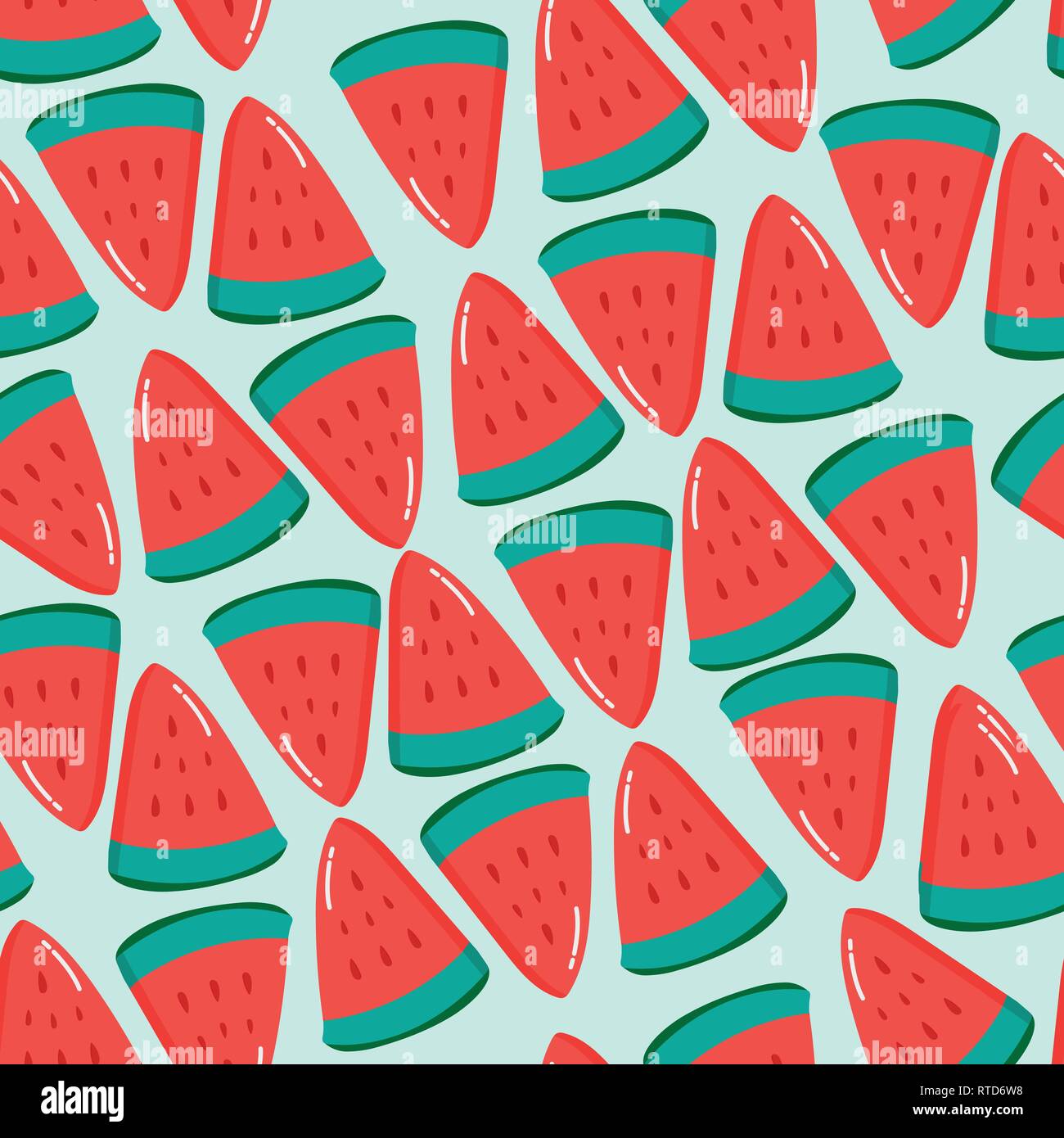 Fruity seamless vector pattern with watercolor Stock Vector