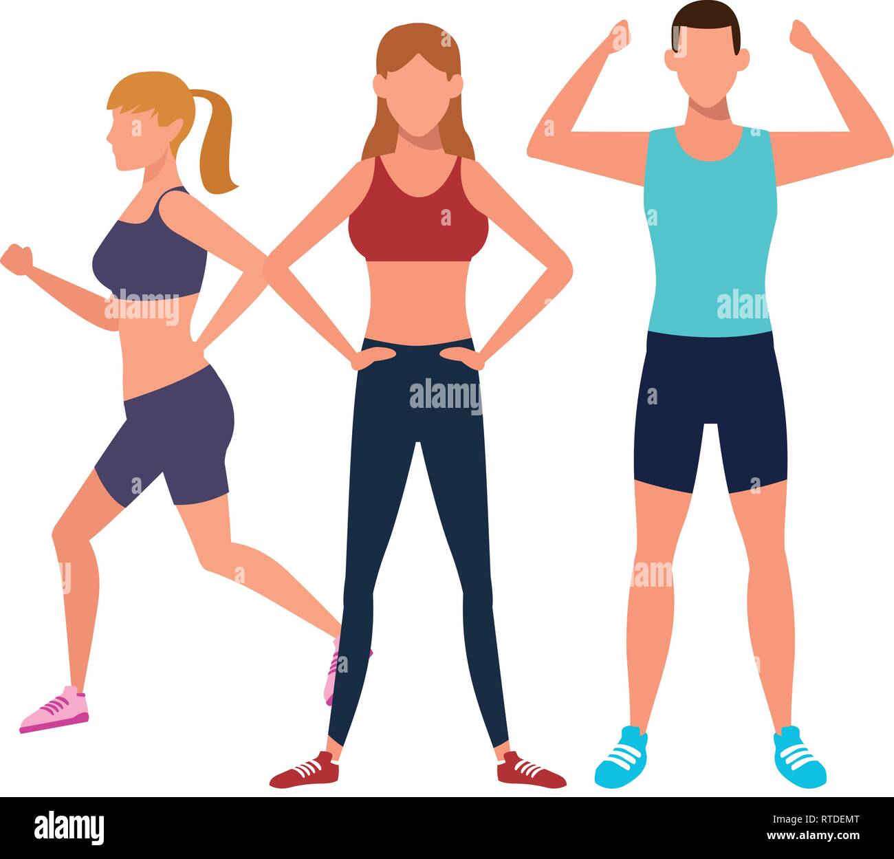 group of people working out Stock Vector Image & Art - Alamy