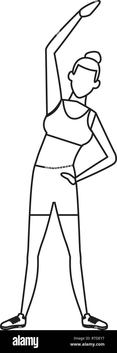Woman working out athletic Stock Vector Images - Alamy