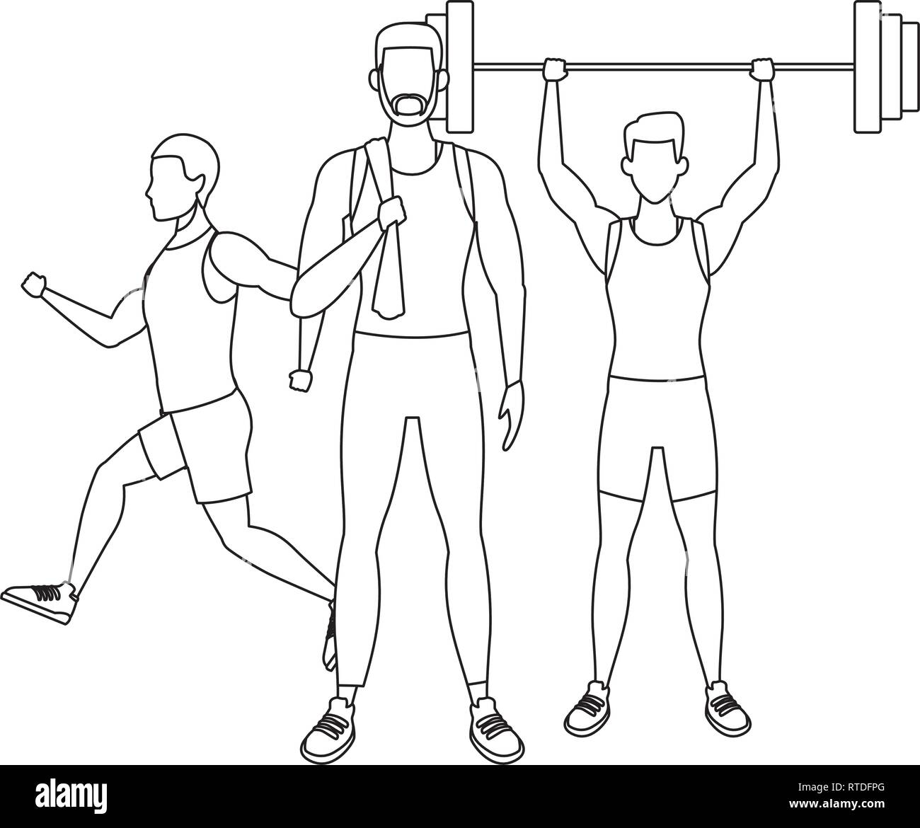 men working out Stock Vector Image & Art - Alamy