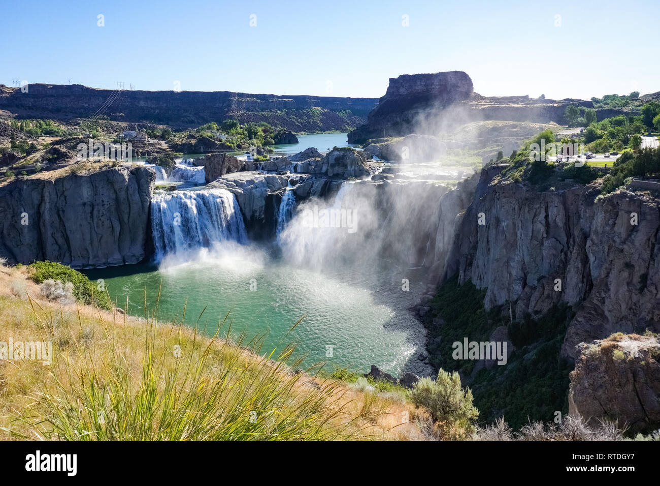 Shoshone falls in the morning, Twin Falls, Idaho Stock Photo Alamy