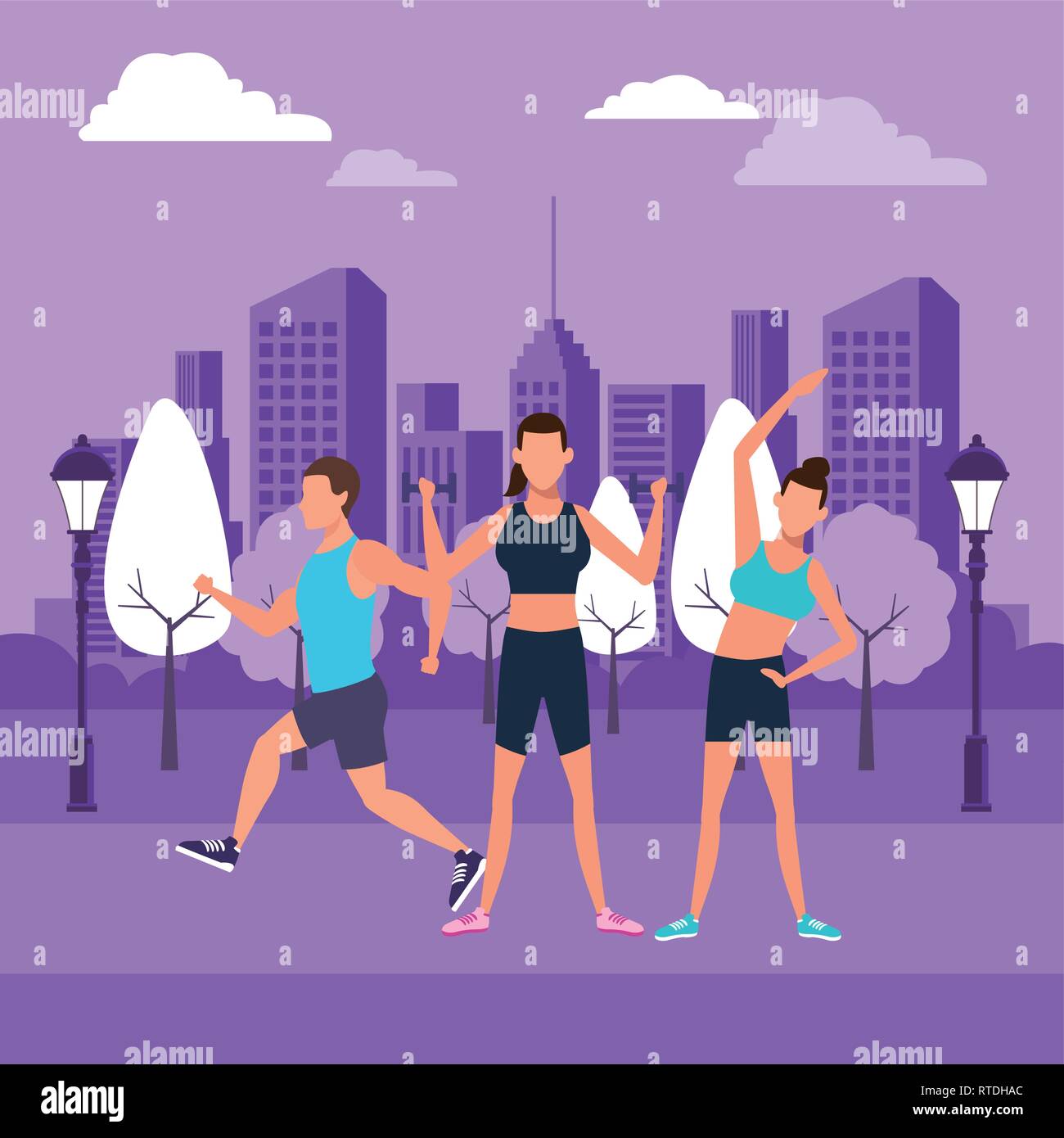 group of people working out Stock Vector Image & Art - Alamy