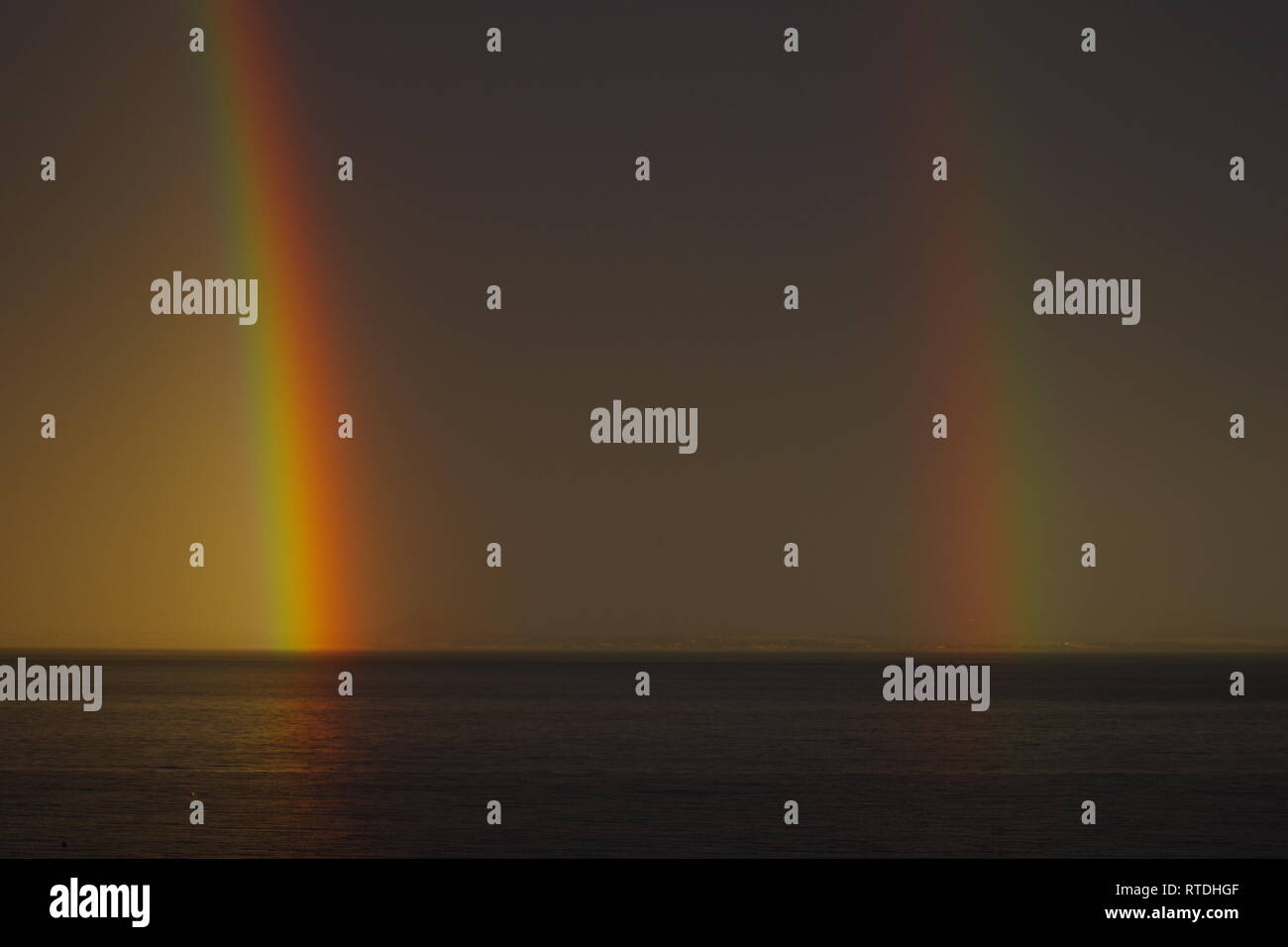 Vibrant Double Rainbow over the Outer First of Forth on a Summer's ...
