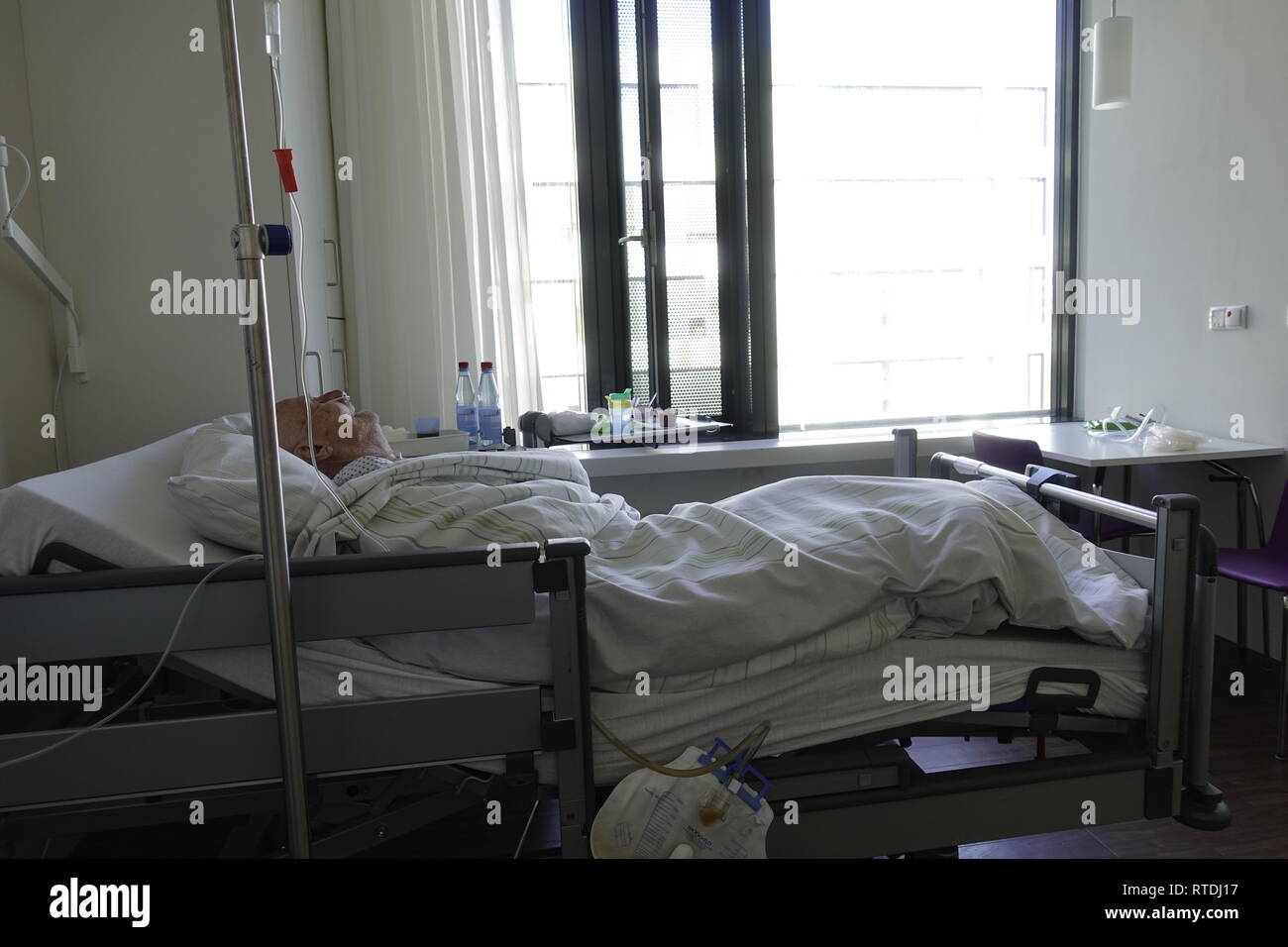 Patient in Krankenhaus,Klinik Siloah,Hannover. Stock Photo