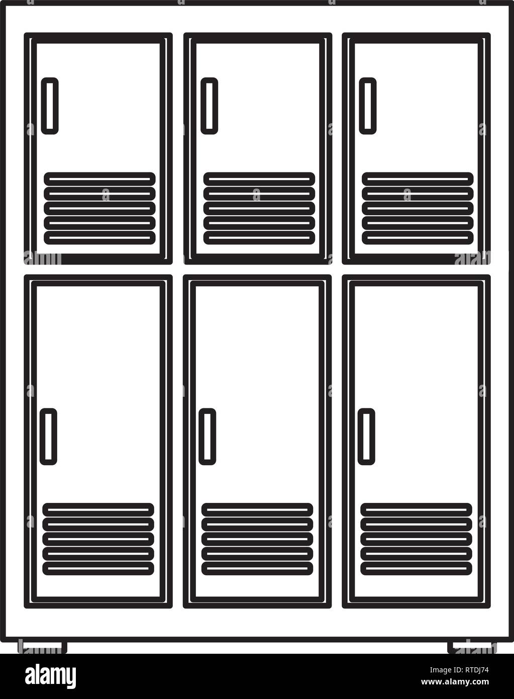 lockers icon isolated Stock Vector