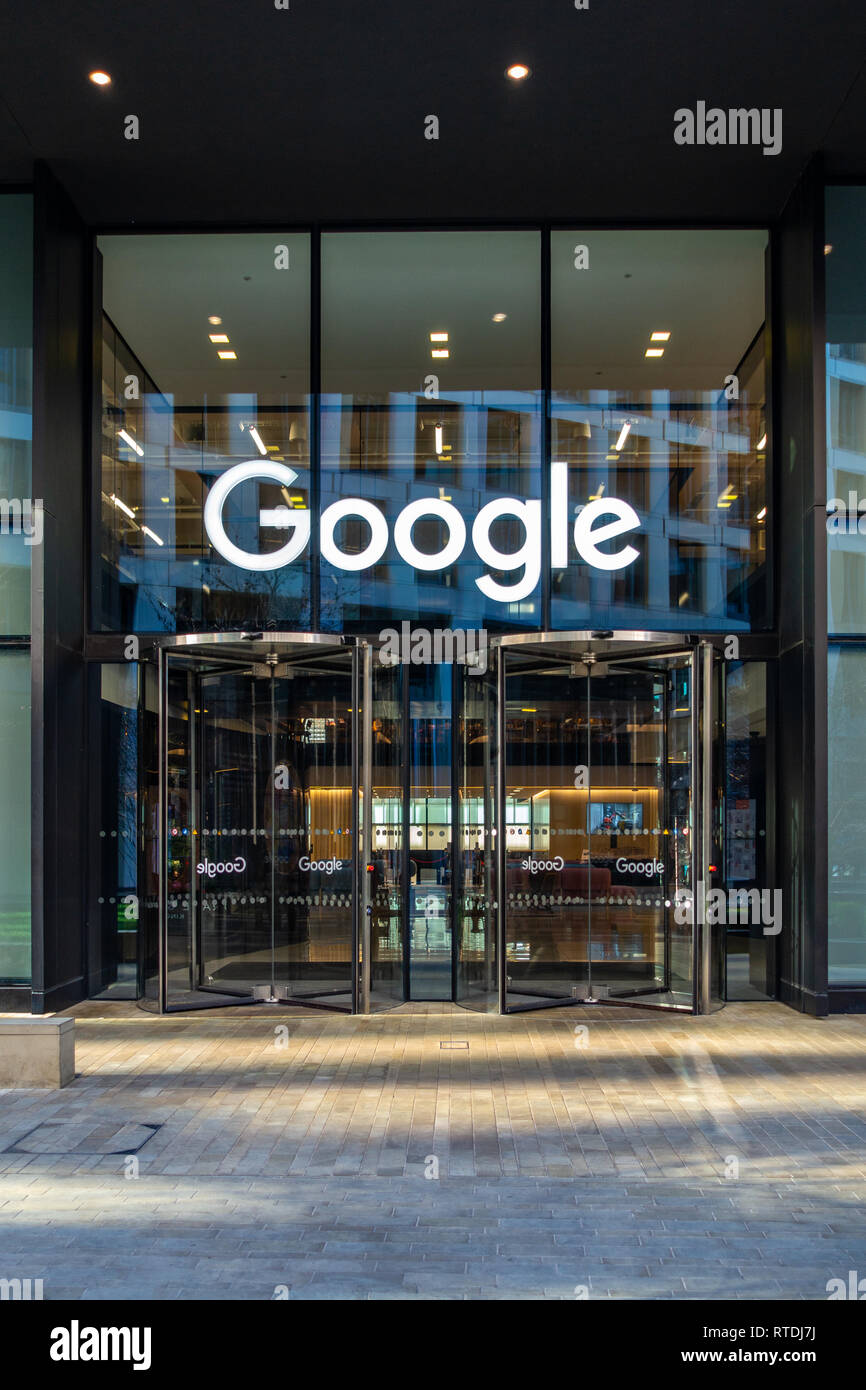 https www alamy com the google name sign over the door of the google uk corporate office office in kings cross london england image238786230 html