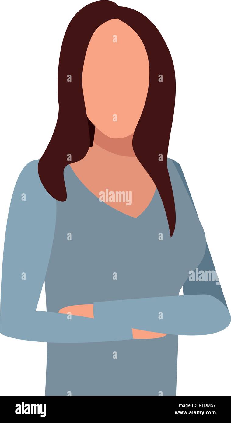 Woman crossing arms Stock Vector Images - Alamy
