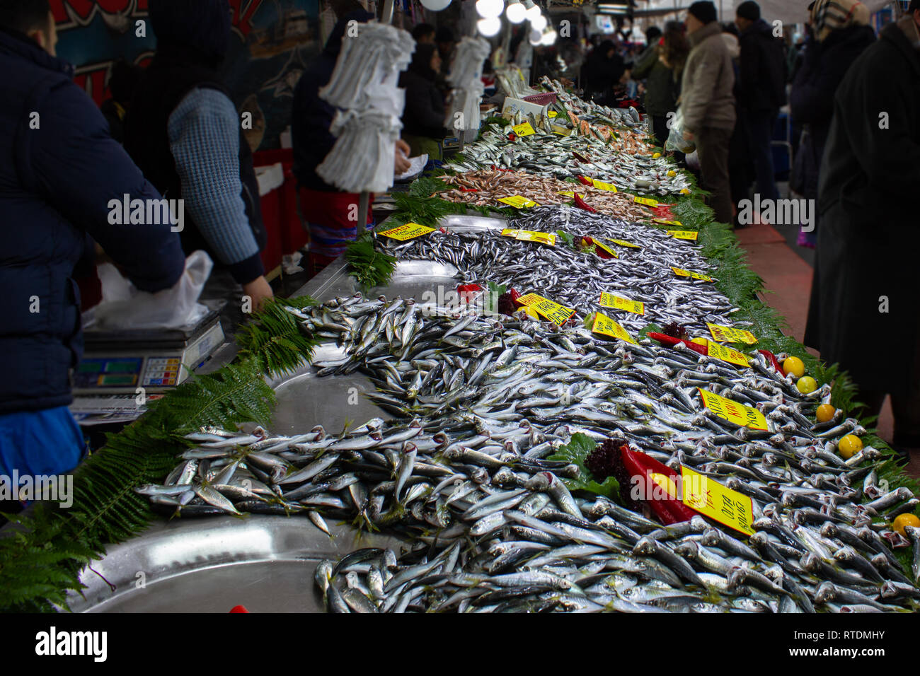 Fish market in Istanbul, Turkey Stock Photo Alamy