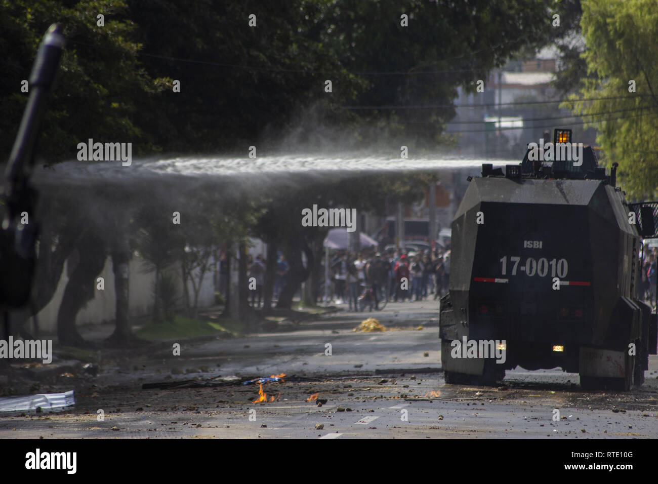 Tank Tank Riot February 28, 2019 - The tank of the Mobile Anti-riot Squad tried to ...