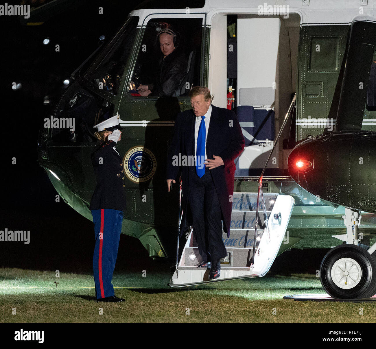 United States President Donald J. Trump returns to the White House in ...