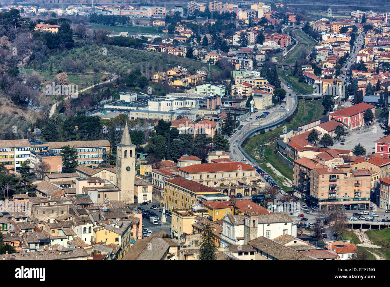 Cityscape of Spoleto, Perugia, Umbria, Italy