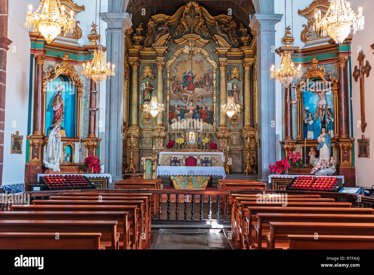 Sanctuary, pilgrimage church Nossa Senhora do Monte, Monte, Funchal, Madeira, Portugal Stock Photo