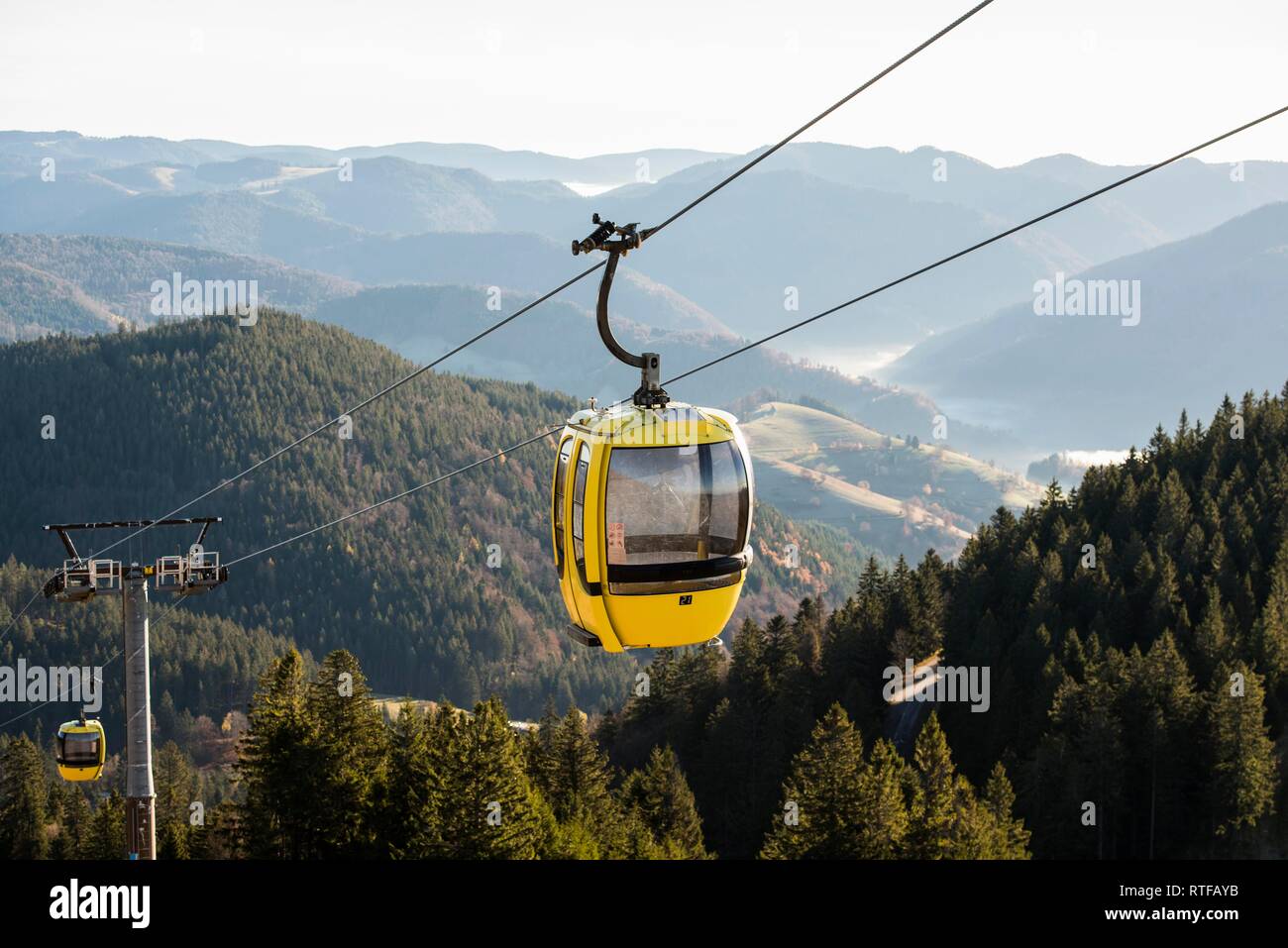 Cabins Of The Cable Car To Belchen Mountain Black Forest Baden