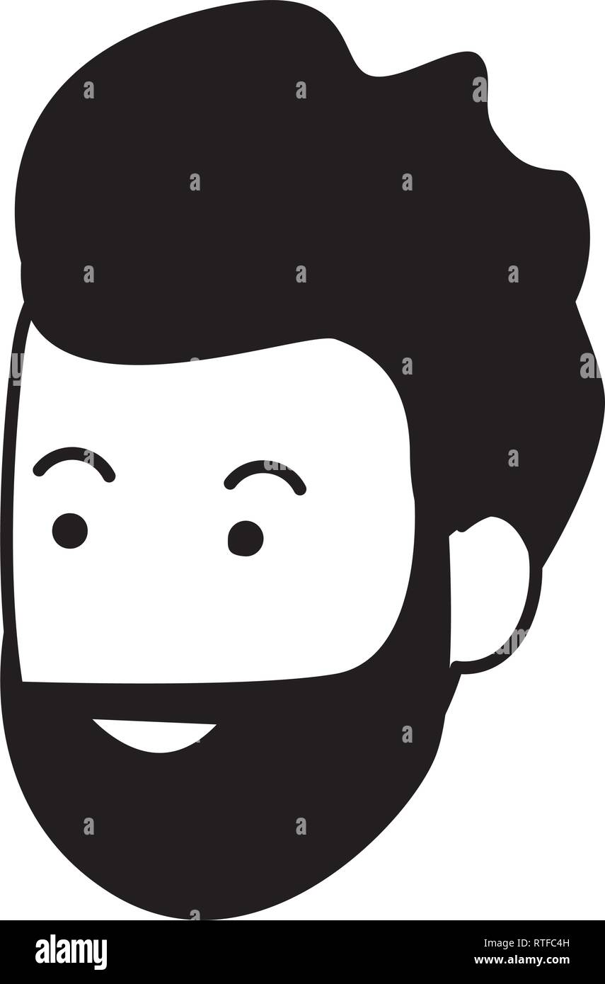 young man cartoon in black and white Stock Vector Image & Art - Alamy