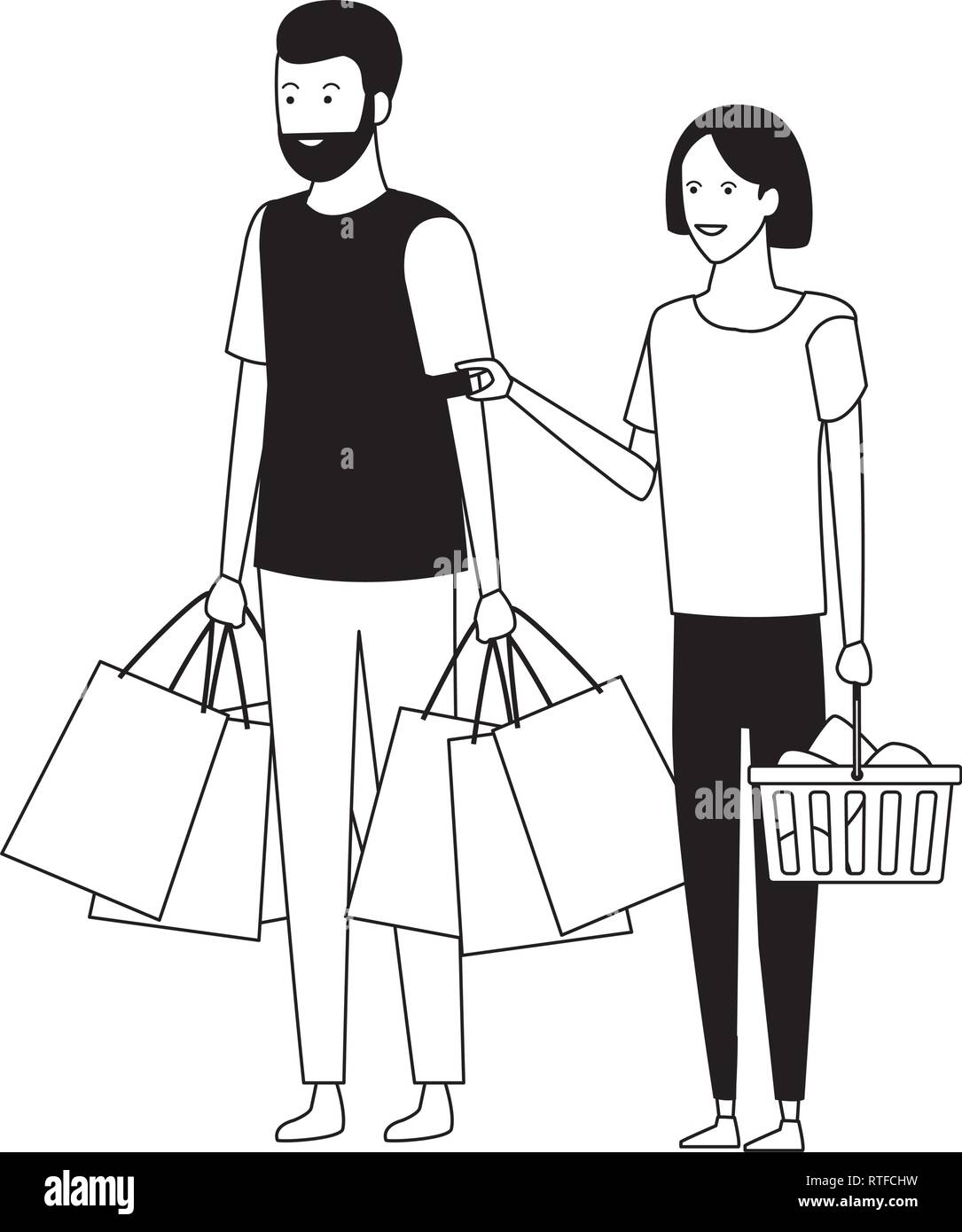 Wedding Love Couple Silhouettes Clip Art - Love Cartoon Couple Black And White Png PNG Image | Transparent PNG Free Download on SeekPNG