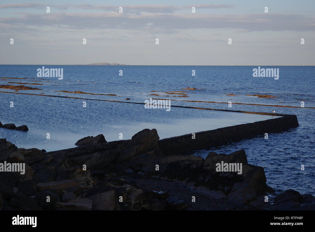 St Monans Tidal Swimming Pool at Nightfall on a Calm Summer's Evening