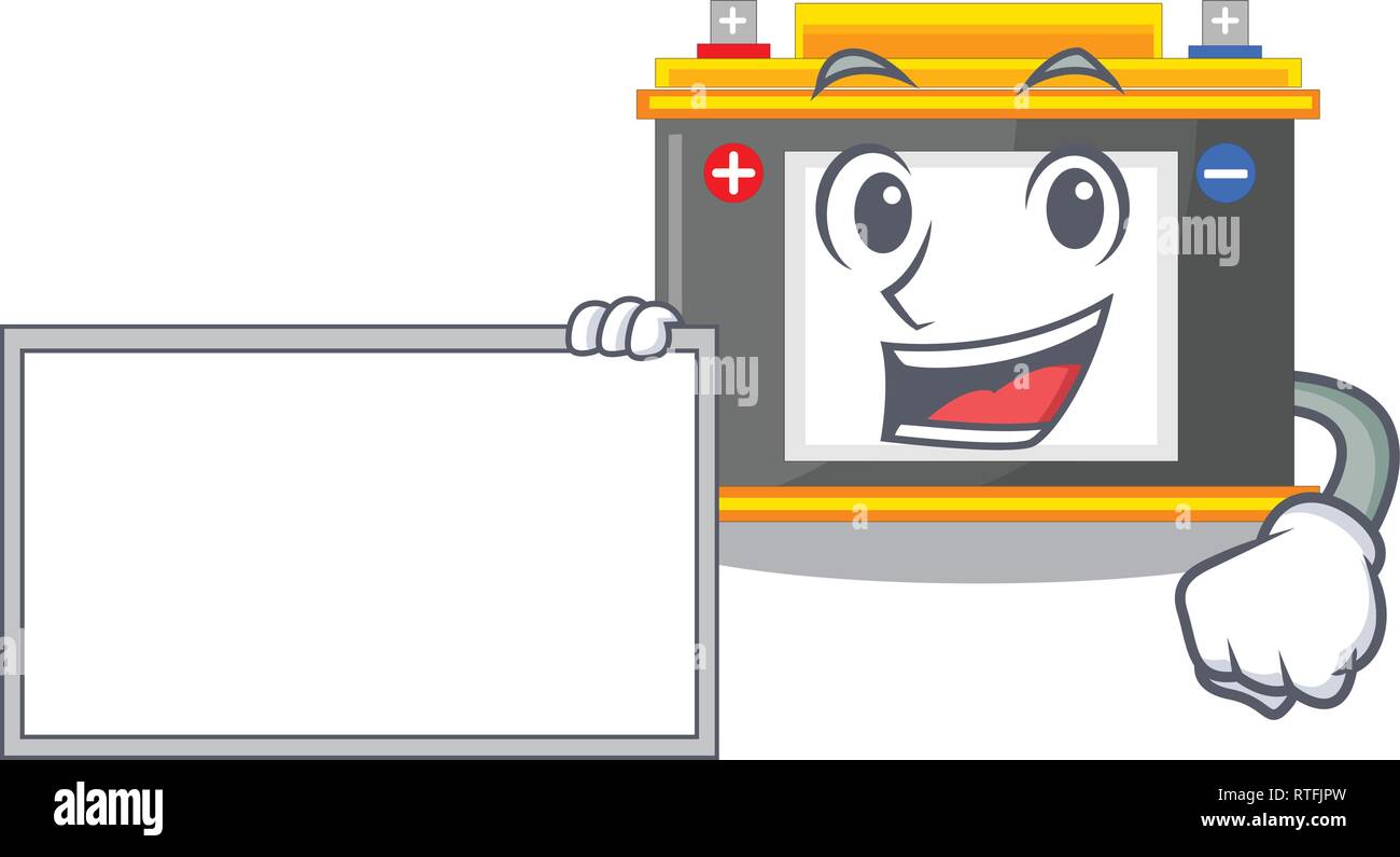 With board accomulator in the a character shape Stock Vector