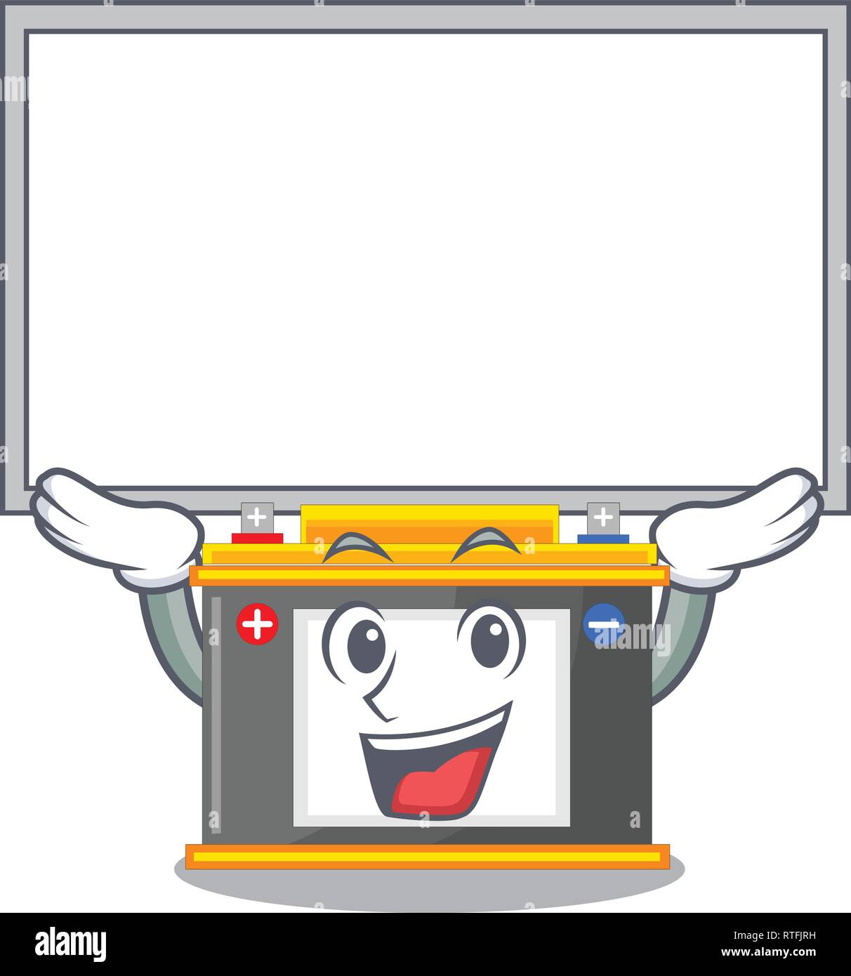 Up board accomulator in the a character shape Stock Vector