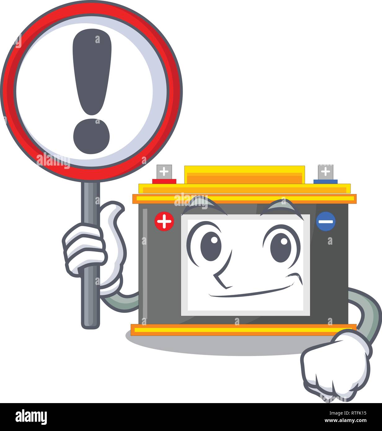 With sign accomulator in the a character shape Stock Vector